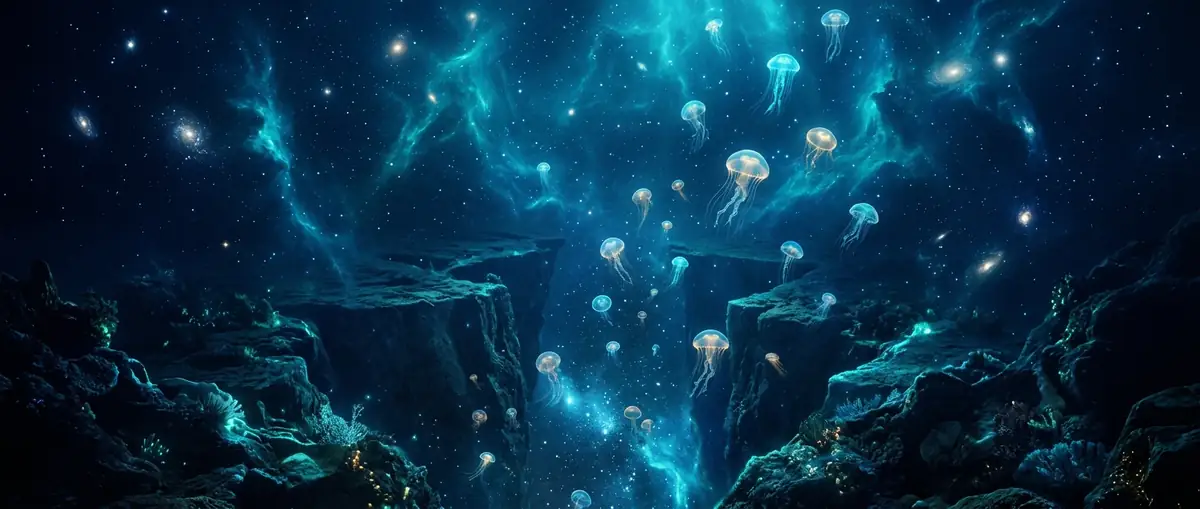 Deep space cosmic trench